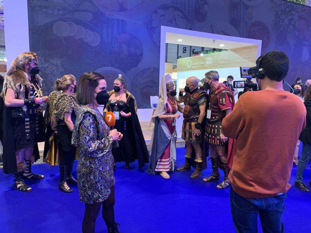 FITUR 2022: Carthagineses y Romanos promocionan en el metro de Madrid.